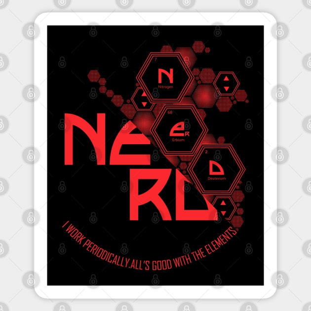 NERD - GEEK NERV Sticker by Catmaleon Design